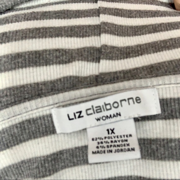 Liz Claiborne Striped Cowl Neck Sweater Size 1X - Picture 6 of 6